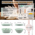 Silicone Banneton Bread Proofing Basket Oval Sourdough Starter Kit Making Tool