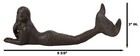 Rustic Cast Iron Nautical Siren Mermaid With Tail Stretched Out Statue 9 5 l