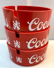 Lot Of Three  3  Vintage Coors Beer Ash Tray Red Plastic   3 3 4  Diameter