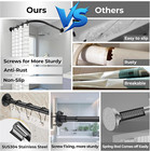 L Shaped Shower Curtain Rod  Adjustable Corner Shower Rod 23 6 -33 5 x23 6 -33 5