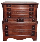 Spool Cabinet  8 Drawer  Collector  Jewelry  Silver  Renaissance Victorian  32 t