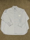 Raf Simons Men   s S Light Blue Denim Cotton Oversized Logo Button-up Shirt