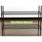  2 Pk  Black Epoxy Wire Shelving Sections 14in Depth 8 Sizes Walk In Cooler Nsf