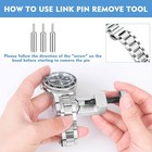 Adjustment Watch Band Strap Link Pin Remover Spring Bar Repair Resizing Tool Kit