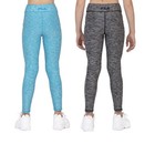 Fila Blue   Black Sz Large  14 16  Stretchy Reversible Logo Leggings New Nwt