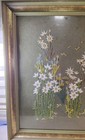 Vtg Paragon Daisy Field 1970s Crewel Embroidery Finished Framed 27  X 23  Mcm