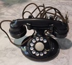 Antique Western Electric Pat Pending Rotary Dial Phone With Original Cord