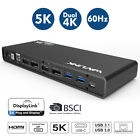 5k Laptop Universal Docking Station Usb C Multiple Display Dock 2  hdmi Dp Rj45