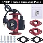 1 8hp 3 Speed Circulating Pump Use W outdoor Furnaces hot Water Heat solar 115v