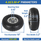 4 10 3 50-4 Flat Free Tire   Wheel For Hand Truck Garden Wagon Cart 4 Pack 10 