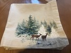 Pottery Barn Deer In Snow Cloth Napkins Set Of 6