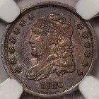 1836 Large 5c Capped Bust Half Dime Lm-6 H10c Ngc Au55