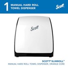 Scott 47091 Slimroll Manual Towel Dispenser  White  For Scott Orange Core