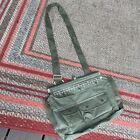 Vintage Canvas Fishing Creel Tackle Bag Army Green Outdoor