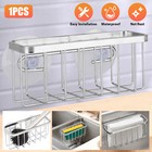 Suction Sink Caddy Sponge Dish Holder For Kitchen Sink Bathroom Stainless Steel