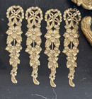 Vintage French Rococo Style Cast Brass Door Hardware Lot - 14 Pieces