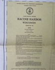 Vintage 1972 Racine Harbor Wisconsin Nautical Chart Map - 30   x 36   