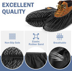Boot Covers Disposable Non Slip  Black Durable Shoe Covers Disposable For Indoor