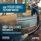 Temco Drill-powered Water Transfer Pump 160 Gpm Cordless Anti-clog Made In Usa