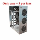 New Open Air Mining Server Case Chassis Frame   3x Fans For 5 Gpu Cards X79