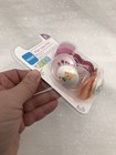 Mam Infant Baby Ortho 2pk Pacifiers With Clip Binkys Pink Bunny Flowers 16 m New