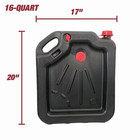 Oil Change Drain Container 16 Quart Large Pan Leak-proof High Capacity Car Auto