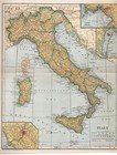 Italy Antique Map 1921 Rome Naples Venice Railways Atlas Map