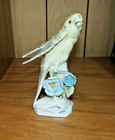 Vintage Bone China Parakeet - Yellow Wth Gray