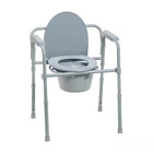 Safety Adult Bedside Commode Chair Potty Toilet Seat Folding Bathroom Medical Us