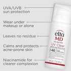 Eltamd Uv Clear Face Sunscreen Spf 46 Lotion Acne Sensitive Skin 1 7 Oz Pump Nib