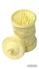 Vintage Carved Celluloid Cocktail Pick Holder Floral Design 36 Picks