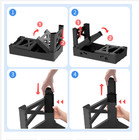 Elevated Pet Feeder For Small Dogs And Cats Double Abs Food And Water Bowls