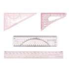 4pieces Professional Tailors Sewing Ruler Set For Fashion Designing Sewing