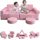 10pcs Modular Kids Play Couch  Kids Couch For Playroom And Bedroom Toddler Sofa