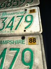 1988 New Hampshire License Plates Matching Pairs  2 Sets  