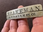 Vtg Brakeman Hat Badge Pin Minneapolis St  Paul   Sault Ste  Marie Railroad Rr