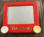 Vintage Travel Etch A Sketch Pocket Size Classic Red By Ohio Art Toy