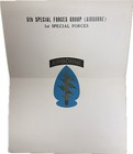 1966 Special Forces Group  airborne  Vietnam Dinner Menu