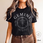 Gemini Vintage Shirt Gift For Her Celestial Zodiac Astrology Horoscope Tee