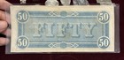 1864  50 Dollar Confederate Note Richmond Va  au cu   Nice Note