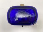 Vintage  Italian Mcm Murano Cobalt Blue Glass Box   Jewel Casket