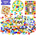 1000 Pcs Mosaic Tiles  Glass Mosaic Tiles For Crafts Bulk  Stained Mosaic Gla   