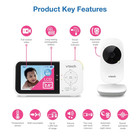 Vm819 Baby Monitor With Camera And Audio  2 8    Screen Portable Baby Camera  Nigh