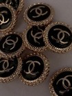 Lot Of Ten 20mm Designer Cc Vintage Button Gold Tone Chanel 10 Buttons