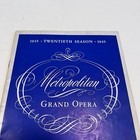 Vintage Metropolitan Grand Opera 1945  Cleveland Public Auditorium Program
