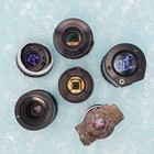 Lot Of 6 Vtg Camera Lenses Minolta Canon Yashica Wollensak Parts Repair Freeship