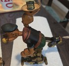 Vintage 1960s Marx Linemar Roller-skating Popeye Tin Wind-up Toy