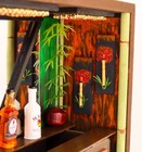 Miniature Roombox Diorama Tiki Bar Artisan Ter Ooak Black Light Glow Rum Bottles