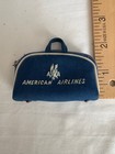 Vtg Miniature American Airlines Leather Carry-on Bag Luggage