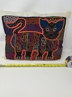 Vintage Mola Cat Pillow Double Sided 